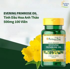 Tinh dầu hoa anh thảo puritan's pride evening primrose oil 500mg with gla 100 viên
