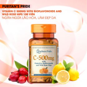 Bổ sung vitamin C Puritan's Pride 500mg 100 viên