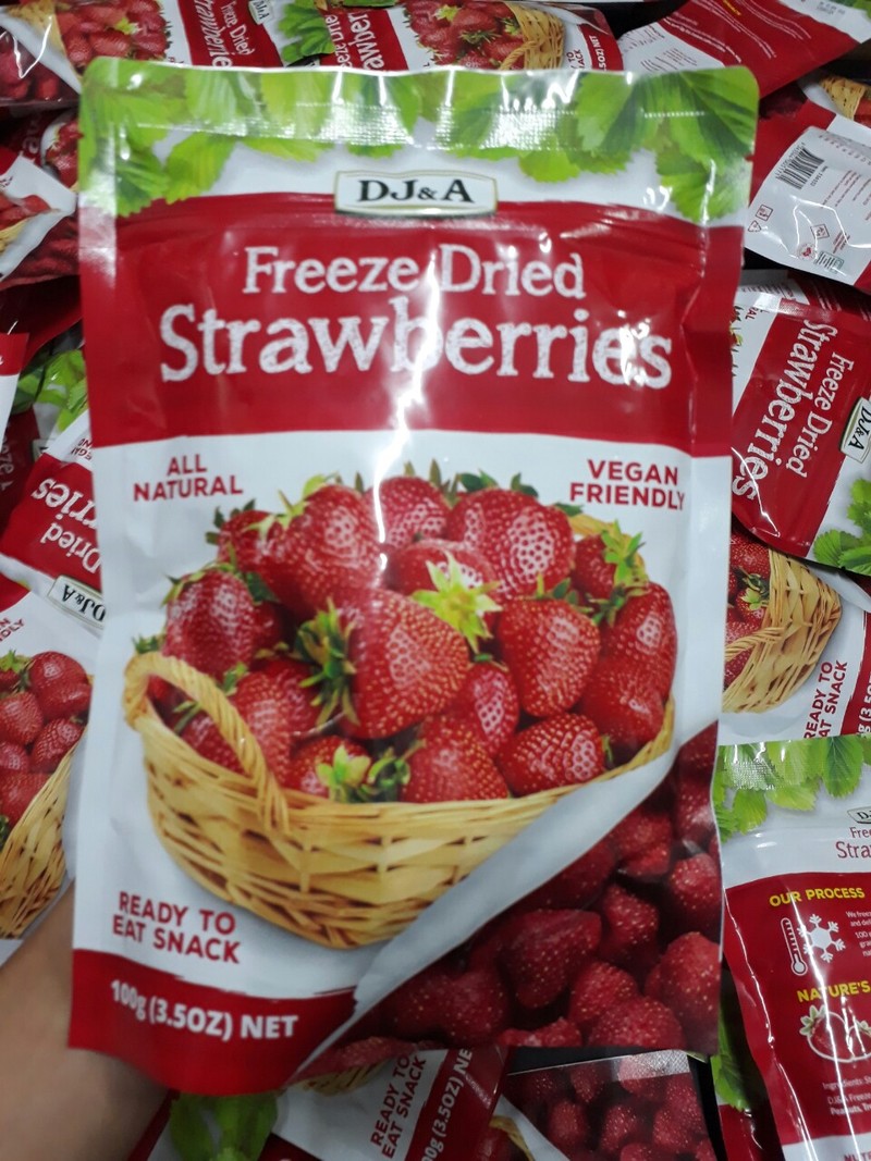 Freeze Dried Strawberries - Dâu tây sấy giòn DI&A của Úc
