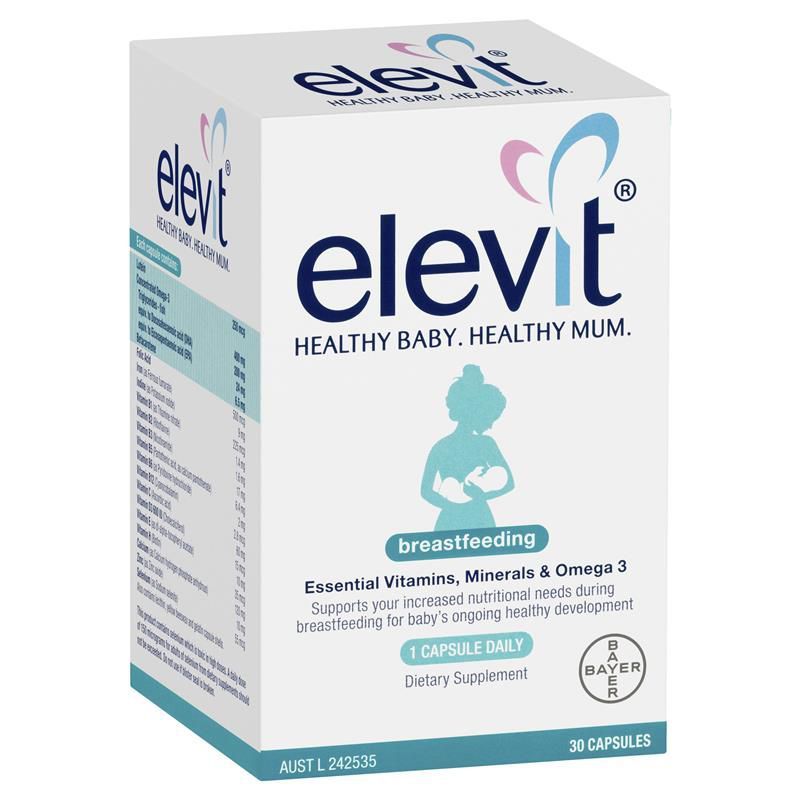 Elevit Breast Feeding 30 Tablets - Bổ sung vitamin và khoáng chất cho phụ nữ sau khi sinh